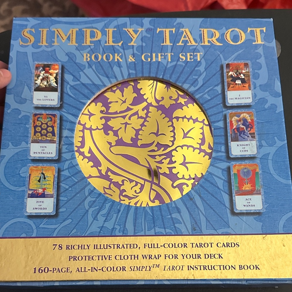 Simply Tarot Book & Gift Set - Blue and Gold